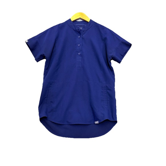 FIGS Mandarin Scrub‎ Top Technical Collection Navy W22SW1056 Women's XXS - Picture 1 of 9